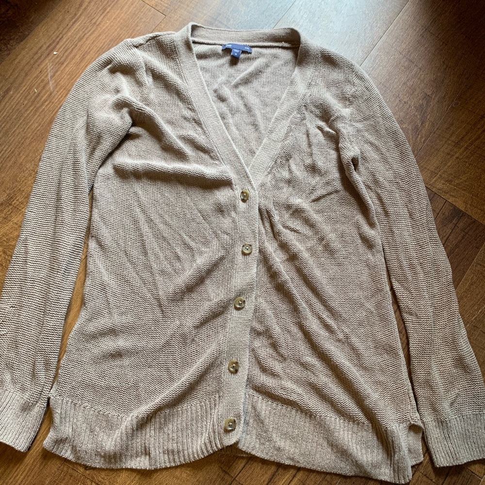 Gap Woven Button Down Cardigan Sweater